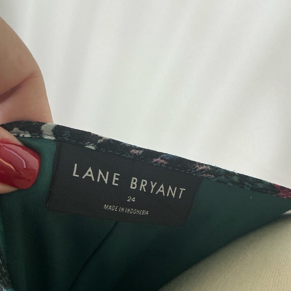 Lane Bryant Plus Size 22 24 3X Top Multi Shiny Shimmery Gold Fall Blouse - Picture 10 of 12